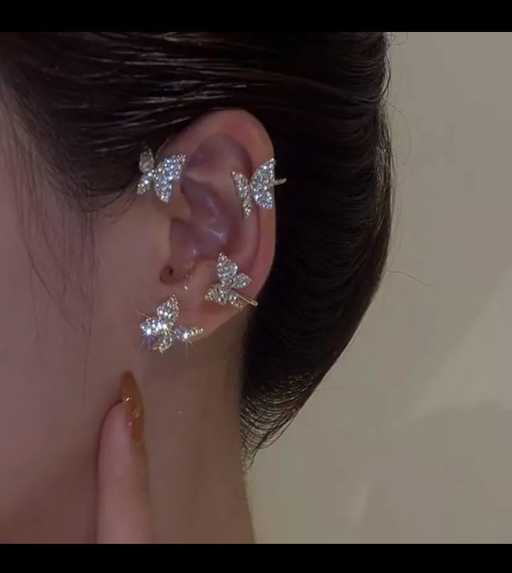 Butterfly ear clips