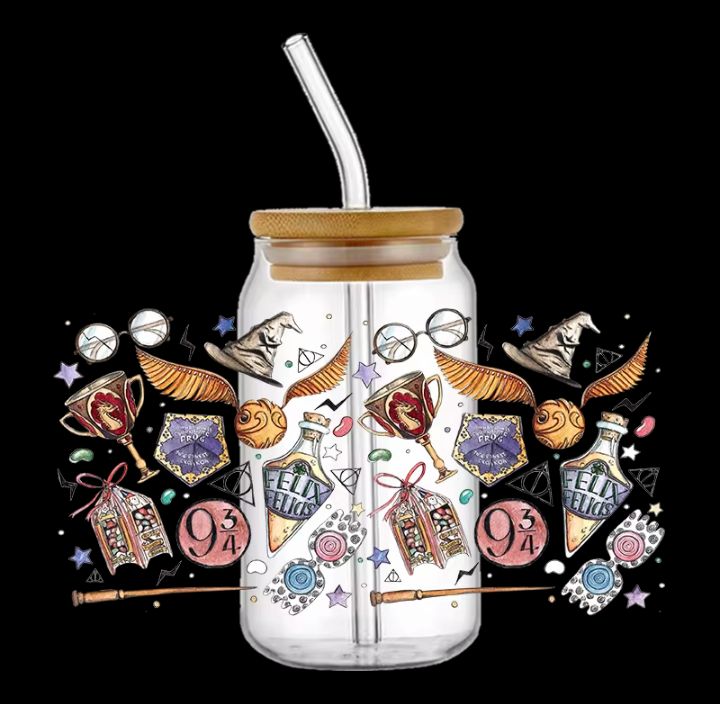 Harry Potter 16 oz glass tumbler