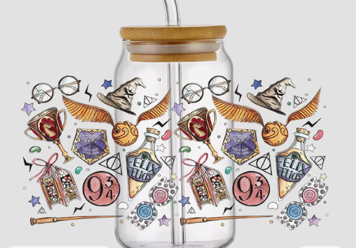 Harry Potter 16 oz glass tumbler