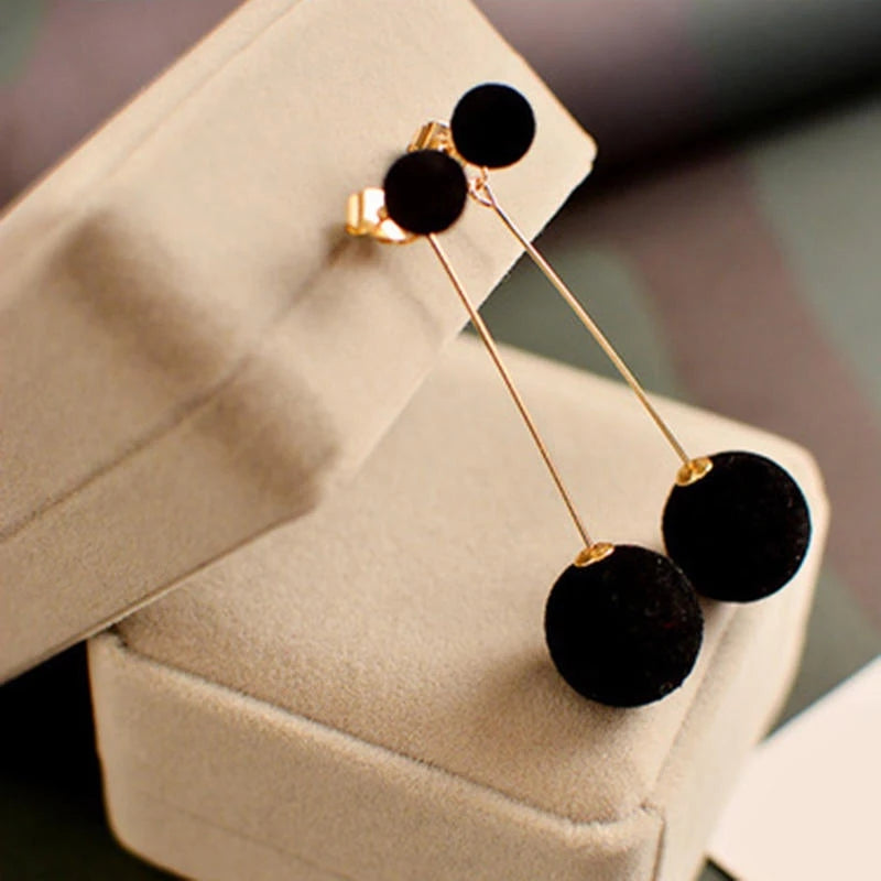 Black dangle earrings