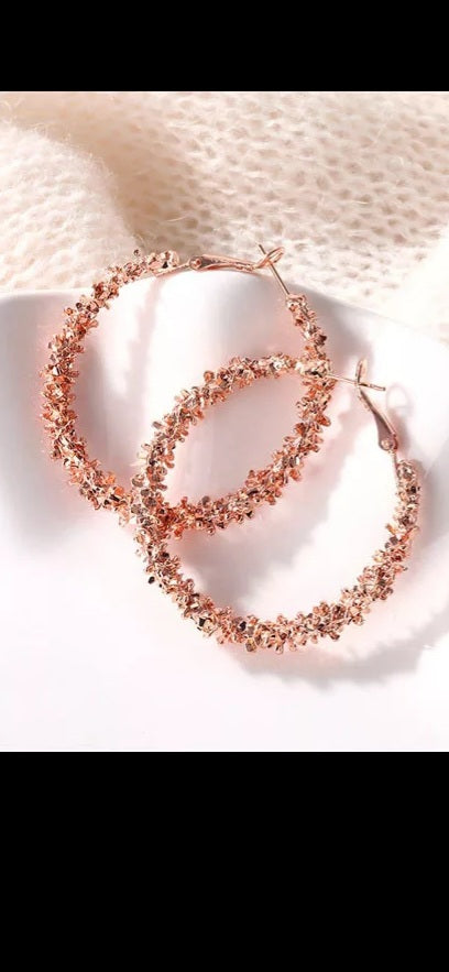 Rose Gold Hoop Earrings